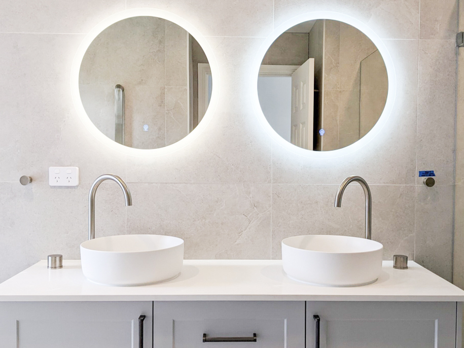 Bathroom renovations for new double vanity sink in Sydney